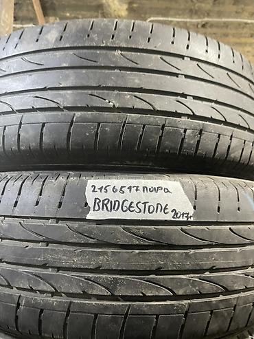 21565 r17 лето: Шины 215 / 65 / R 17, Лето, Б/у, Пара, Легковые, Bridgestone — 1