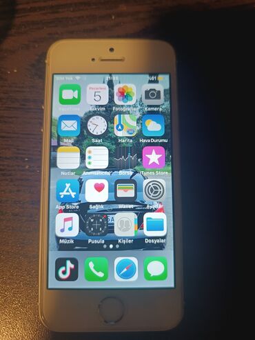 işlənmiş telefonlar iphone: IPhone 5s, 16 GB, Ağ, Barmaq izi