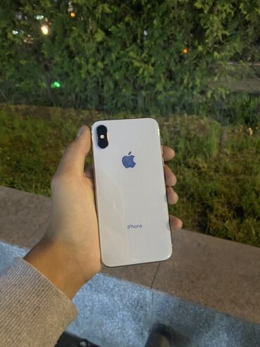 симкарта билайын: IPhone X, Б/у, 256 ГБ, Серебристый, Защитное стекло, Чехол, 100 %