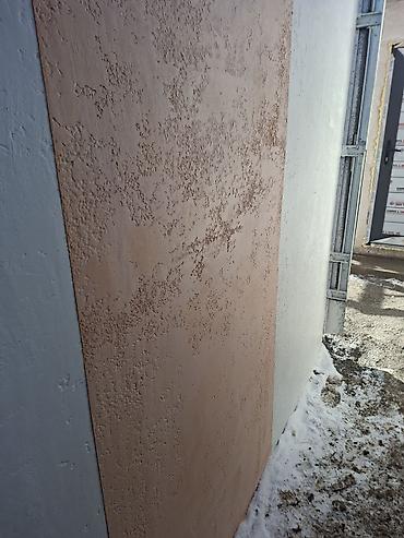 Фасадные работы: Декоративный штукатурка, краска, шпаклёвка, родбанк, клей тартабыз — 6