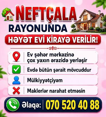 20 ci sahede satiliq ucuz evler: Neftçala rayonunda həyət evi kirayə verilir. - Ev şəhər mərkəzinə çox — 1