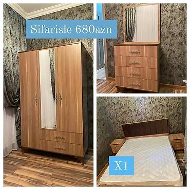 Ev və bağ: Sifarisle yatag desti 680AZN. Rəng seçimi var . Dolab ölçüsü — 3