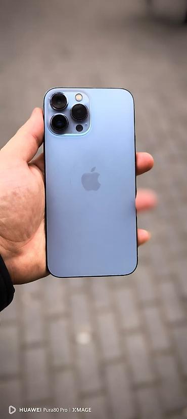iphone case: IPhone 13 Pro Max, 128 GB, Sierra Blue, Zəmanət, Face ID, Sənədlərlə — 1