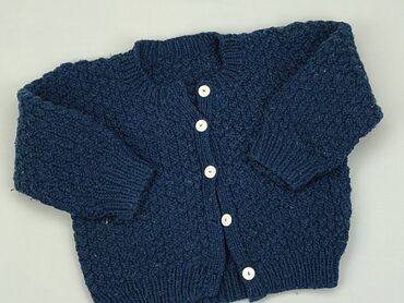 niebieski sweterek dla niemowlaka: Kardigan, 0-3 m, stan - Zadowalający