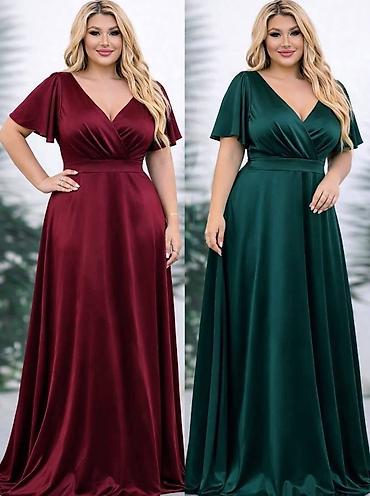 elegant draskovic: Duga elegantna haljina od satenskog sjaja,kroja koji naglašava struk i — 1