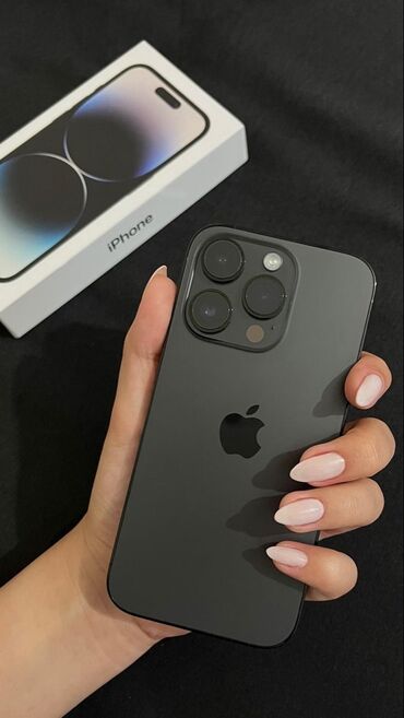 produkcii apple iphone: IPhone 14 Pro, Б/у, 256 ГБ, Space Gray, Зарядное устройство, Защитное стекло, Чехол, 90 %