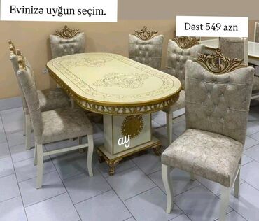 кухонная мебель в баку каталог: ✅ Masa ölçüsü: 93×2 ✅ 6oturacaq ✅ Rəng seçimi mövcuddur 💰 Endirimli