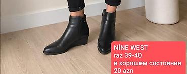 qış botinkaları: Nine West, Ölçü: 39, rəng - Qara, İşlənmiş — 1