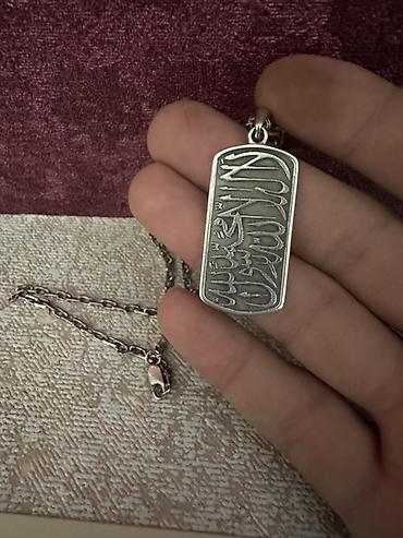 Колье: Osmanlı tuğrası motivli gumuş boyunbağı

- Material: gümüş — 2