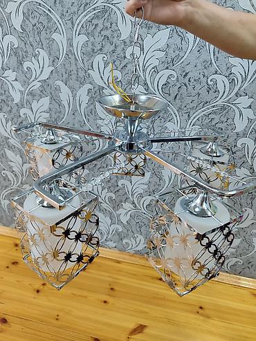 İşıqlandırma: Çılçıraq, 5 lampa, Metal — 3