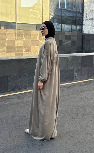 Повседневные платья: Повседневное платье, Осень-весна, Длинная модель, Оверсайз, Стандарт — 2