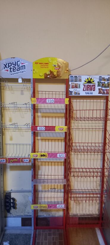 çərəz vitrini: 180 * 50 * 50, Qırmızı, İşlənmiş, Ünvandan götürmə
