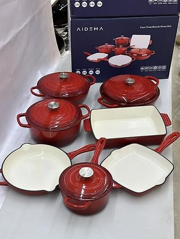 Чугунный набор посуды AIDEMA 7 в 1 с эмалированным покрытием Color at lalafo.kg Чугунный набор посуды AIDEMA 7 в 1 с эмалированным покрытием Color