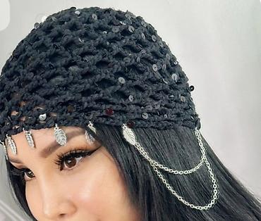 Бижутерия: Xəzinə üslubunda toxunma saç toru (crochet hair cap) - Model: əl işi — 5