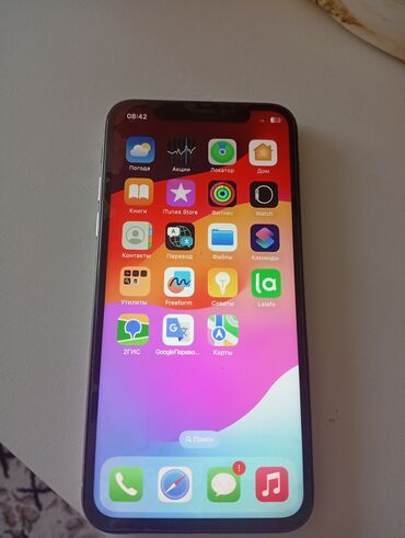 телефоны бу редми: IPhone X, Б/у, 64 ГБ, Серебристый, Зарядное устройство