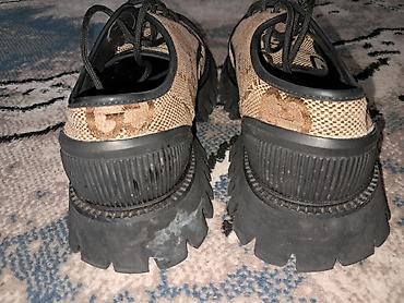 Ayaqqabılar: Məhsul: Gucci kişi ayaqqabısı - Model: GG monoqram naxışlı bağlamalı — 4