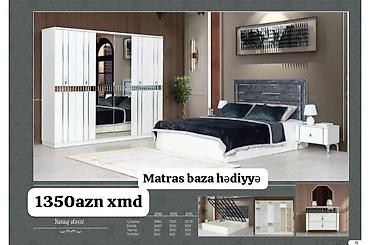 slayd mebelləri: Yataq dəsti – 1350 AZN (xmd). Matras və baza hədiyyə. Komplekt: - — 1