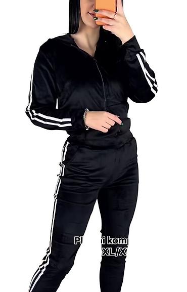 hm žirafa: Trenerka komplet pliš gornji i donji deo sa prugama fora adidas — 9