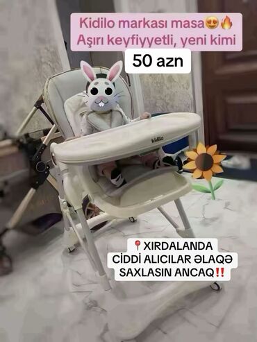 купить детский столик для кормления: Kidilo markasıdır, baha alınıb, yeni kimidir, çox ucuza satılır