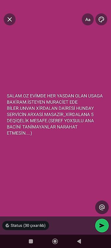 ev işlerine yardımcı: Uşaq baxımı xidməti - Öz evimdə bütün yaş qruplarından olan uşaqlara — 1