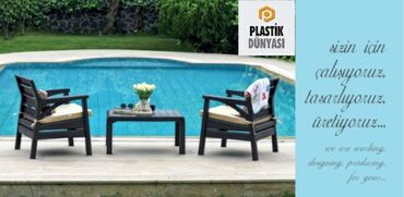 plastik masa və oturacaqlar: Yeni