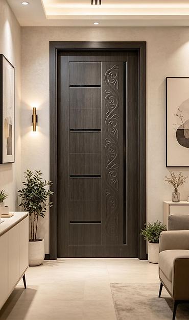 Modern daxili qapı – qara-qəhvəyi (vengə tonunda) premium panellə - at lalafo.az Modern daxili qapı – qara-qəhvəyi (vengə tonunda) premium panellə -