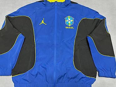 очки рай бан: Спортивная ветровка Jordan x CBF Brasil - Цвет: синий с черными — 2