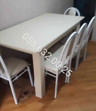 Masa və oturacaq dəstləri: Mətbəx üçün stol stul desti, kuxna üçün masa və oturacaqlar dəstləri — 3