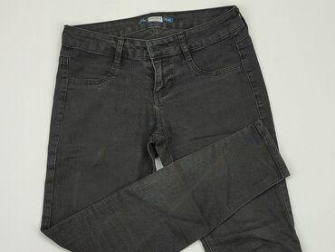 czarne spódnice jeansowe z przetarciami: Jeansy, Pull and Bear, S, stan - Dobry