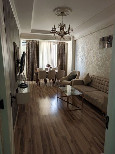 qara qarayevde 3 otaqli kiraye evler: 2 комнаты, Новостройка, 65 м²