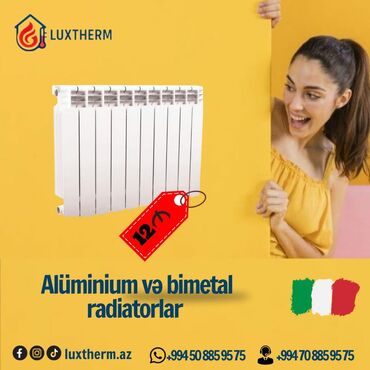 Radiatorlar: Seksiyalı Radiator Alüminium, Kredit yoxdur