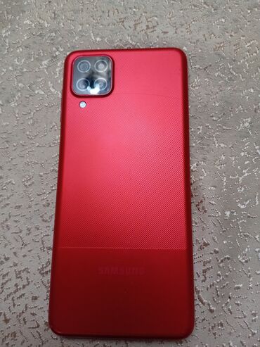 samsung ekran: Samsung Galaxy A12, 64 GB, rəng - Qırmızı, Kredit, Sensor, Barmaq izi