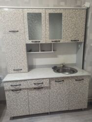 варианты расположения кухонной мебели: Ашкана гарнитуру, Колдонулган, түсү - Ак, Жыгач, Өзү алып кетүү