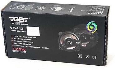 колонка музыка: Динамики GB VT-412 | 4" | 10cm | 120W Акустика 10 см - автомобильная — 2