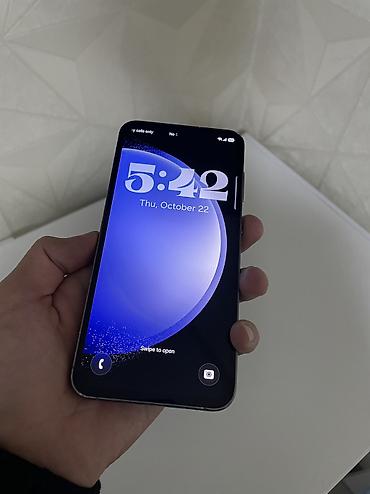 samsung 9: Samsung Galaxy S23 FE, Б/у, 128 ГБ, цвет - Черный, 2 SIM, eSIM — 2