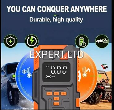 Şin, disk və təkərlər üçün digər aksessuarlar: Avtomobil üçün (2-si 1-də) Jump Starter və Kompressor. Xüsusiyyətlər — 6