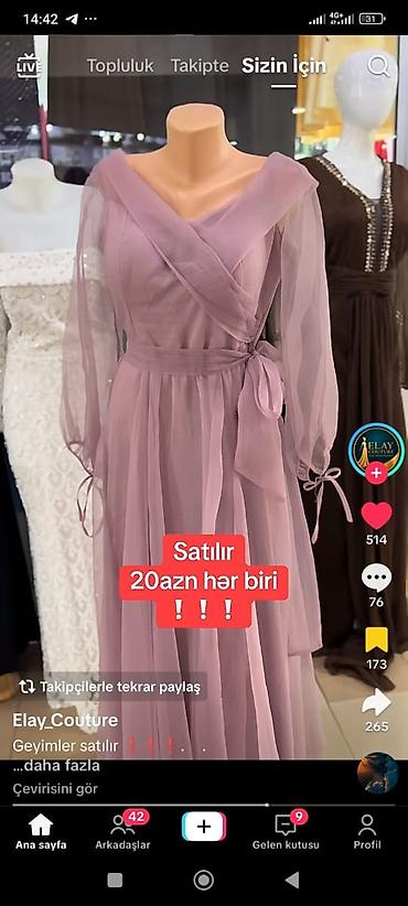 mezun xalati: - Zərif ziyafət donları seçimi 1) Şampan rəngli qısa ziyafət donu – — 7