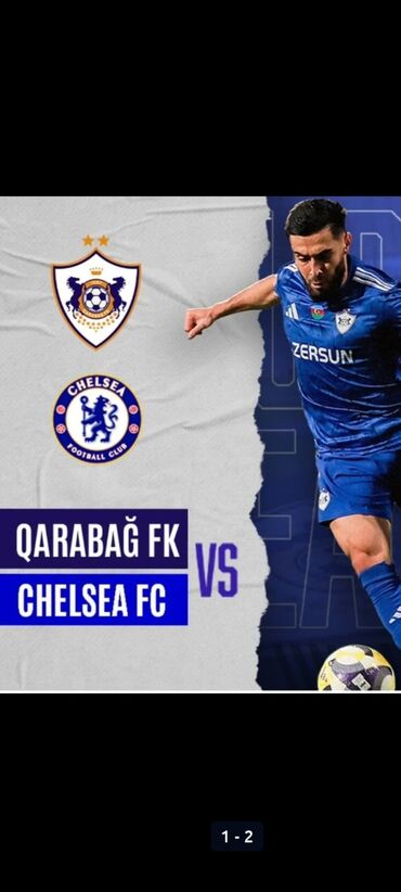 хочу купить часы: Qarabağ FK – Chelsea FC oyununa 2 dənə yan yana bilet ALIRAM. ( lalafo.az -da хочу купить часы: Qarabağ FK – Chelsea FC oyununa 2 dənə yan yana bilet ALIRAM. (