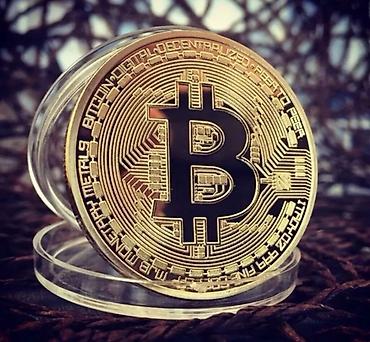 btc: Bitcoin Металлическая монета BTC Биткоин в пластиковом кейсе — 3