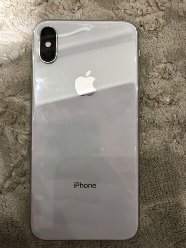 Apple iPhone: IPhone X, Б/у, 256 ГБ, White Titanium, 100 %