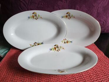 Kuhinjski setovi: Ovali za serviranje Zajecar porcelan za serviranje,manji. 70te