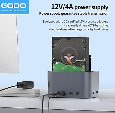 Другие комплектующие: Док-станция GODO GDPD07T-U для SATA жестких дисков/SSD 2.5/3.5 с — 6