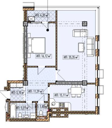 Продажа квартир: 2 комнаты, 92 м², Элитка, 12 этаж, ПСО (под самоотделку)