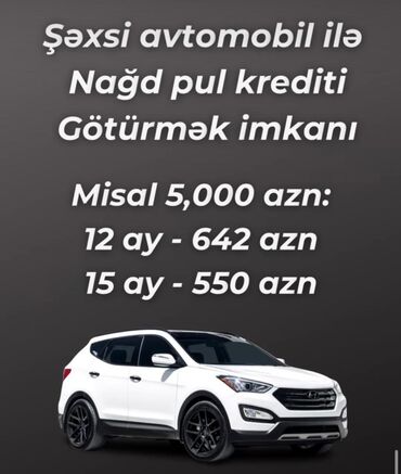 Şəxsi avtomobilinizin təminatı ilə nağd pul krediti əldə etmək imkanı