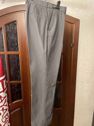 костюмные мужские брюки: Брюки, 4XL (EU 48), цвет - Серый