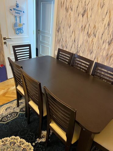 Çarpayılar: Masa +8 oturaq 220 azn İsdiqballndı əla vəziyyətdədi tək stulun