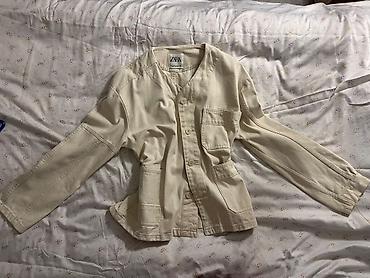 off white prsluk: Pencək, Zara, Cins, M — 2
