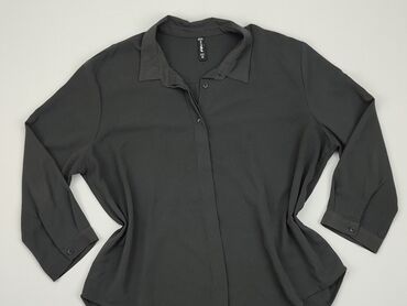 czarne bluzki bufiaste rękawy: Koszula Damska, FBsister, M, stan - Dobry