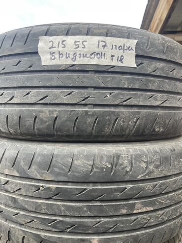 Шины: Шины 215 / 55 / R 17, Лето, Б/у, Пара, Легковые, Япония, Bridgestone