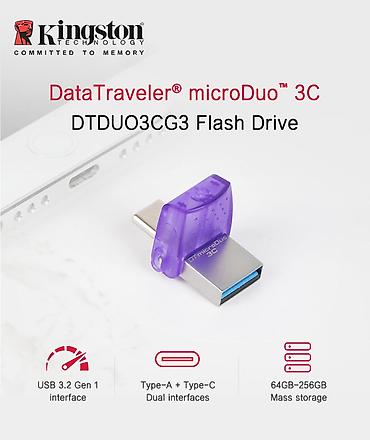 go kart: Kingston 128GB DataTraveler microDuo 3C (DTDUO3CG3/128GB) fleş-kartı – — 1